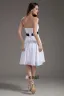 Fashion Strapless Knee Length Chiffon Bridesmaids Dresses