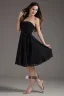 Fashion Strapless Knee Length Chiffon Bridesmaids Dresses
