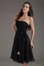 Fashion Strapless Knee Length Chiffon Bridesmaids Dresses