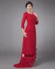 Chiffon Beading Pleated Round Neck Ankle Length Mothers of Bride Guests Dresses