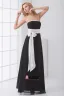 Mousseline De Soie Satin Plisse Bowknot Robe Bustier De Demoiselle D'honneur De Longueur De La Cheville Sans Manche De Mode
