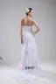 Fashion Chiffon Imitation Silk Ruffle Beading Sweetheart Floor Length Mermaid Wedding Dress
