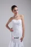 Fashion Chiffon Imitation Silk Ruffle Beading Sweetheart Floor Length Mermaid Wedding Dress
