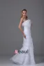 Charming Style Strapless Floor Length Ruffles Organza Women Sheath Wedding Dress