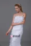 Charming Style Strapless Floor Length Ruffles Organza Women Sheath Wedding Dress