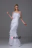 Charming Style Strapless Floor Length Ruffles Organza Women Sheath Wedding Dress