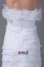 Charming Style Strapless Floor Length Ruffles Organza Women Sheath Wedding Dress