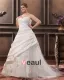 Elegant Taft Liebsten Kapelle Zug A-linie Brautkleid Hochzeitskleider Große Größen