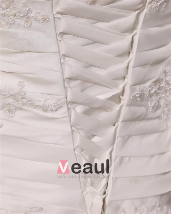 Elegant Taft Liebsten Kapelle Zug A-linie Brautkleid Hochzeitskleider Große Größen