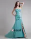 Chiffon Perler Brodert Kjaereste Domstol Tog Plissert Ballkjoler