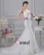 Lace Strapless Beading Applique Court Mermaid Bridal Gown Wedding Dresses