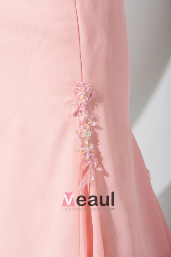 Chiffon Satin Silk Beading Shoulder Straps Floor Length Mother of the Bride Dress