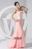 Chiffon Satin Silk Beading Shoulder Straps Floor Length Mother of the Bride Dress