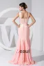 Chiffon Satin Silk Beading Shoulder Straps Floor Length Mother of the Bride Dress