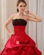 Elegant Ruffle Strapless Back Lace Up Court Train Satin Lace Ball Gown Wedding Dress