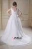 Applique Perles Fil V Tribunal Du Cou Ainsi Que La Taille De Mariée Robes De Mariage De Robe