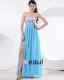 Chiffon Paljetter Plissert Kjaereste Gulv Lengde Ballkjoler
