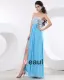 Chiffon Paljetter Plissert Kjaereste Gulv Lengde Ballkjoler