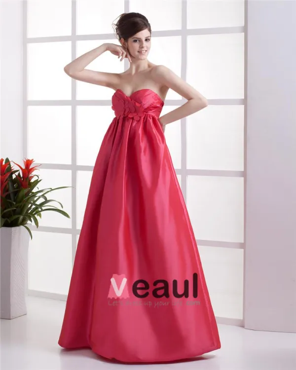 Imperium Sweetheart Vloer-length Taffeta Bruidsmeisjes Jurken