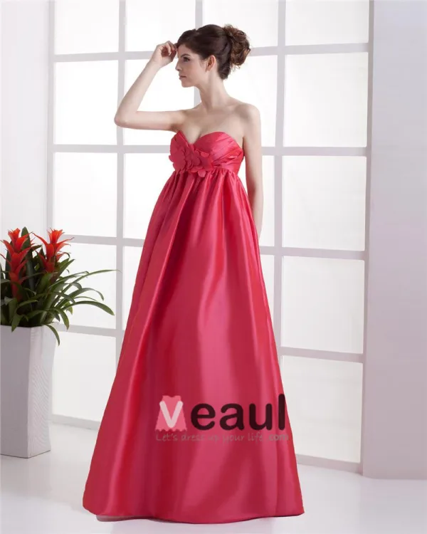 Imperium Sweetheart Vloer-length Taffeta Bruidsmeisjes Jurken