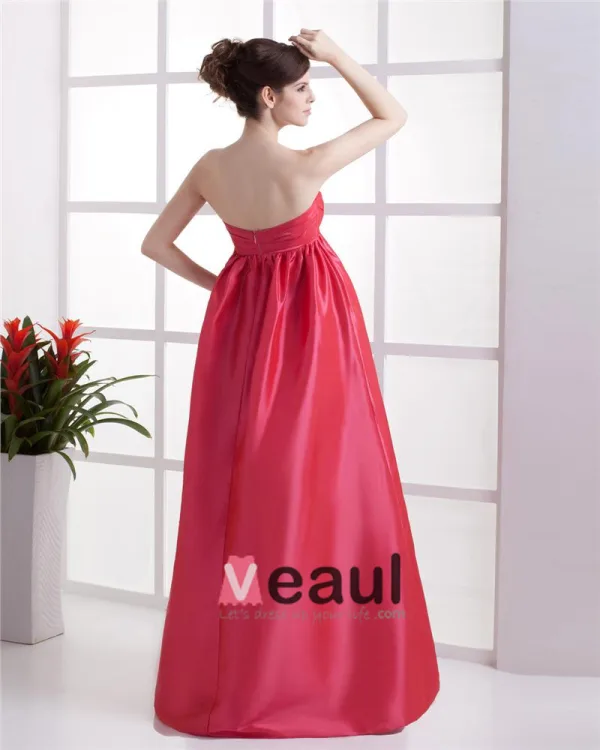 Imperium Sweetheart Vloer-length Taffeta Bruidsmeisjes Jurken