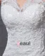 Elegant Satin Applique Beaded V Neck Floor Length Court Train Sheath Wedding Dress