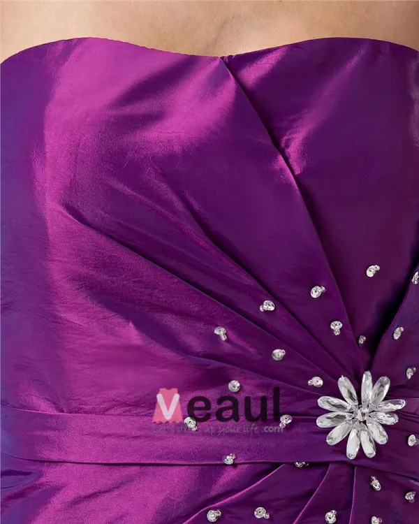 Populaere Frynse Taffeta Kjaereste Lar Lengde Cocktail Kjoler Festkjoler