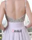 Sleeveless Chiffon Beading Spaghetti Straps Short Cocktail Dress