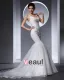 Fines Bretelles Perles Etage Longueur Organza Femme Robe De Mariée Sirène Applique