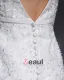 Fines Bretelles Perles Etage Longueur Organza Femme Robe De Mariée Sirène Applique