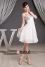 Stylish Chiffon Spaghetti Straps Beading Sleeveless Zipper Knee Length Pleated Cocktail Dress