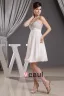 Stylish Chiffon Spaghetti Straps Beading Sleeveless Zipper Knee Length Pleated Cocktail Dress