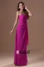 Mousseline De Soie Perles Ruffle Etage Robe De Demoiselle D'honneur De Longueur Sans Bretelles