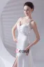 Schultergurte Perlen Ruffle Bodenlange Charmeuse Frau Mantel Brautkleid