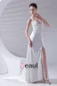 Schultergurte Perlen Ruffle Bodenlange Charmeuse Frau Mantel Brautkleid