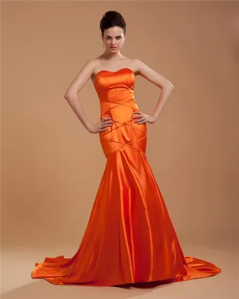 Elegant Satin Floor Length Evening Dress
