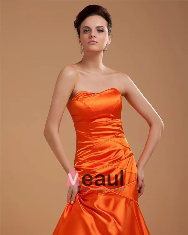 Elegant Satin Robe De Soirée De Longueur