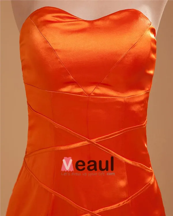Elegant Satin Robe De Soirée De Longueur