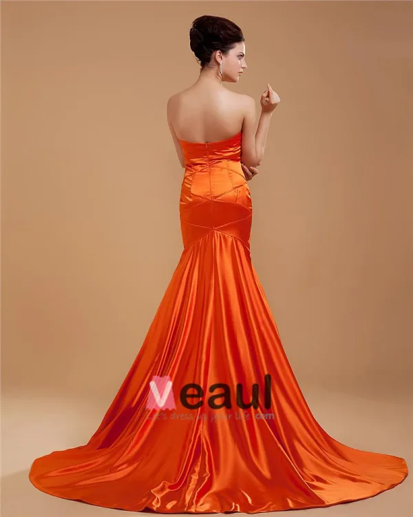 Elegant Satin Robe De Soirée De Longueur