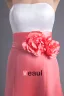 Fleur De Satin Robe Bustier De Demoiselle D'honneur De Longueur De Cheville De Mode