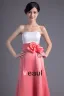 Fleur De Satin Robe Bustier De Demoiselle D'honneur De Longueur De Cheville De Mode