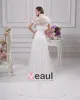 Elegant Strapless Floor Length Court Train Satin Lace Sheath Wedding Dress