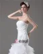 Graceful Beading Ruffles Floor Length Court Train Sweetheart Yarn Mermaid Wedding Dress