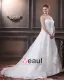 Satin Organza Perles Applique Fleur Bustier De La Main Ainsi Que La Taille De Mariée Robes De Mariage De Robe