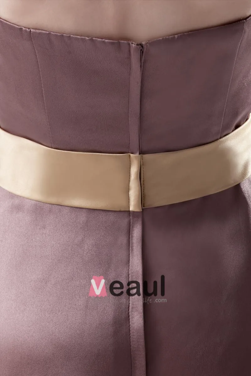 Kjaereste Halsen Ermelos Lar Lengde Blomst Satin Kvinne Liten Sort Kjole