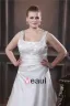 Satin Beaded Embroidery Spaghetti Straps Court Plus Size Bridal Gown Wedding Dress