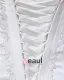 Satin Beaded Embroidery Spaghetti Straps Court Plus Size Bridal Gown Wedding Dress