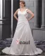 Rhinestone Ruffle Shoulder Straps Court Plus Size Bridal Gown Wedding Dress