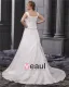 Rhinestone Ruffle Shoulder Straps Court Plus Size Bridal Gown Wedding Dress