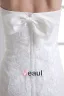 Tulle Applique Strapless Court Train Mermaid Wedding Dress